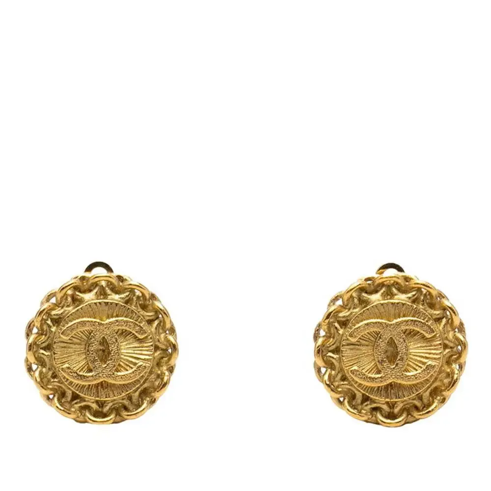 Chanel Cc Logo Clip-On Earrings Metal #256874C64B